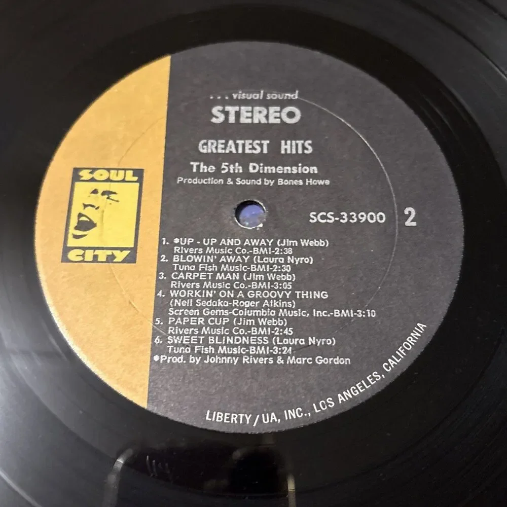 The 5th Dimension - Greatest Hits - SCS-33900 - Vinyl - Picture 10 of 10